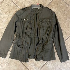 Jacket with jeweled pockets